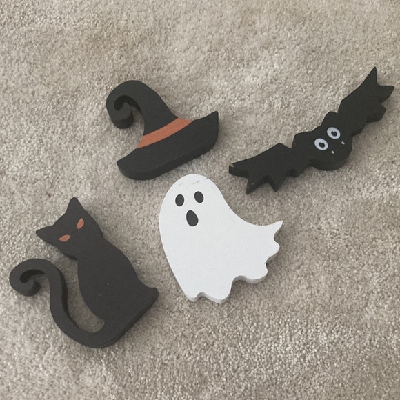 Rustic Wooden Halloween Decoration Bundle Great Condition - Picture 3 of 8